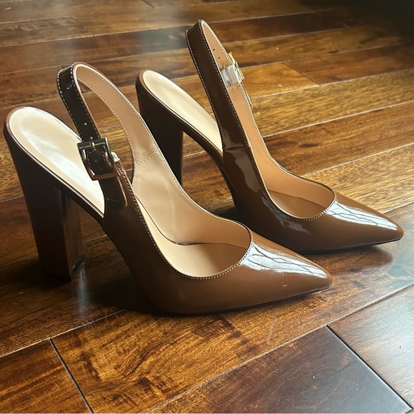 Kayarevna Women's Pointed Toe Slingback Heels, High Heel Shoes - Picture 7 of 11